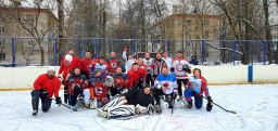 Сборная команда Рублёво по хокею "Рублёвские соколы" одержала победу